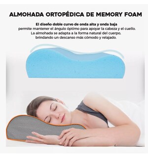 Foto 2 | Almohada Memory Foam Estándar Gel Ajustable Suave Cómoda