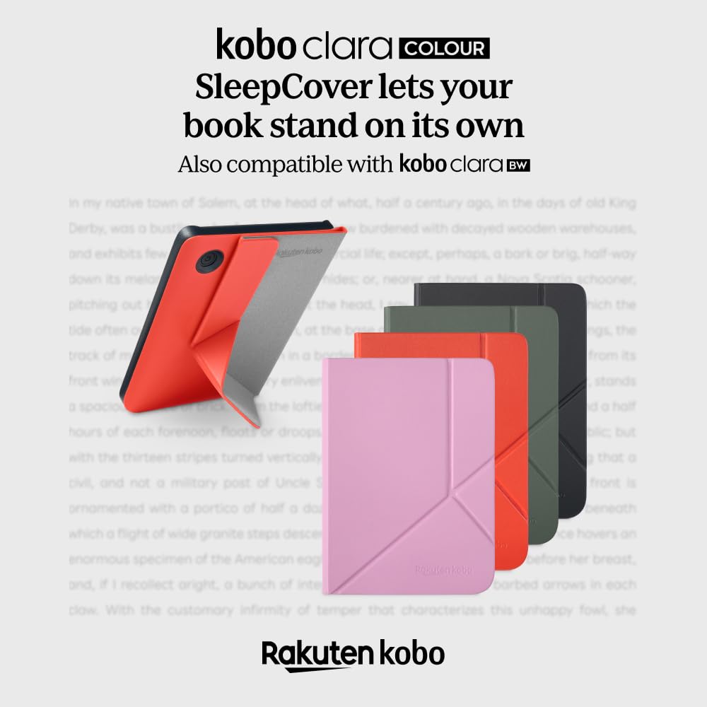 Foto 3 pulgar | Funda Kobo Clara Colour/bw Sleepcover De Piel Vegana Rosa Caramelo - Venta Internacional.