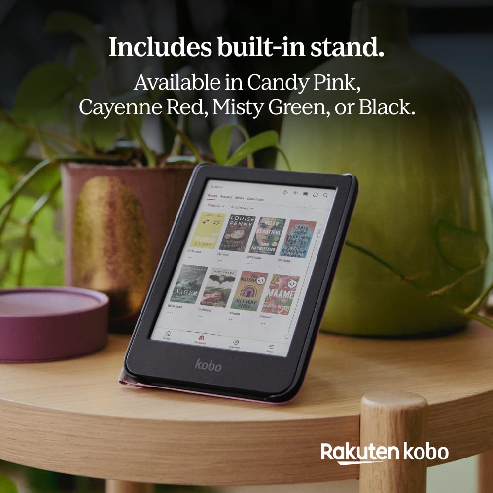 Foto 5 pulgar | Funda Kobo Clara Colour/bw Sleepcover De Piel Vegana Rosa Caramelo - Venta Internacional.