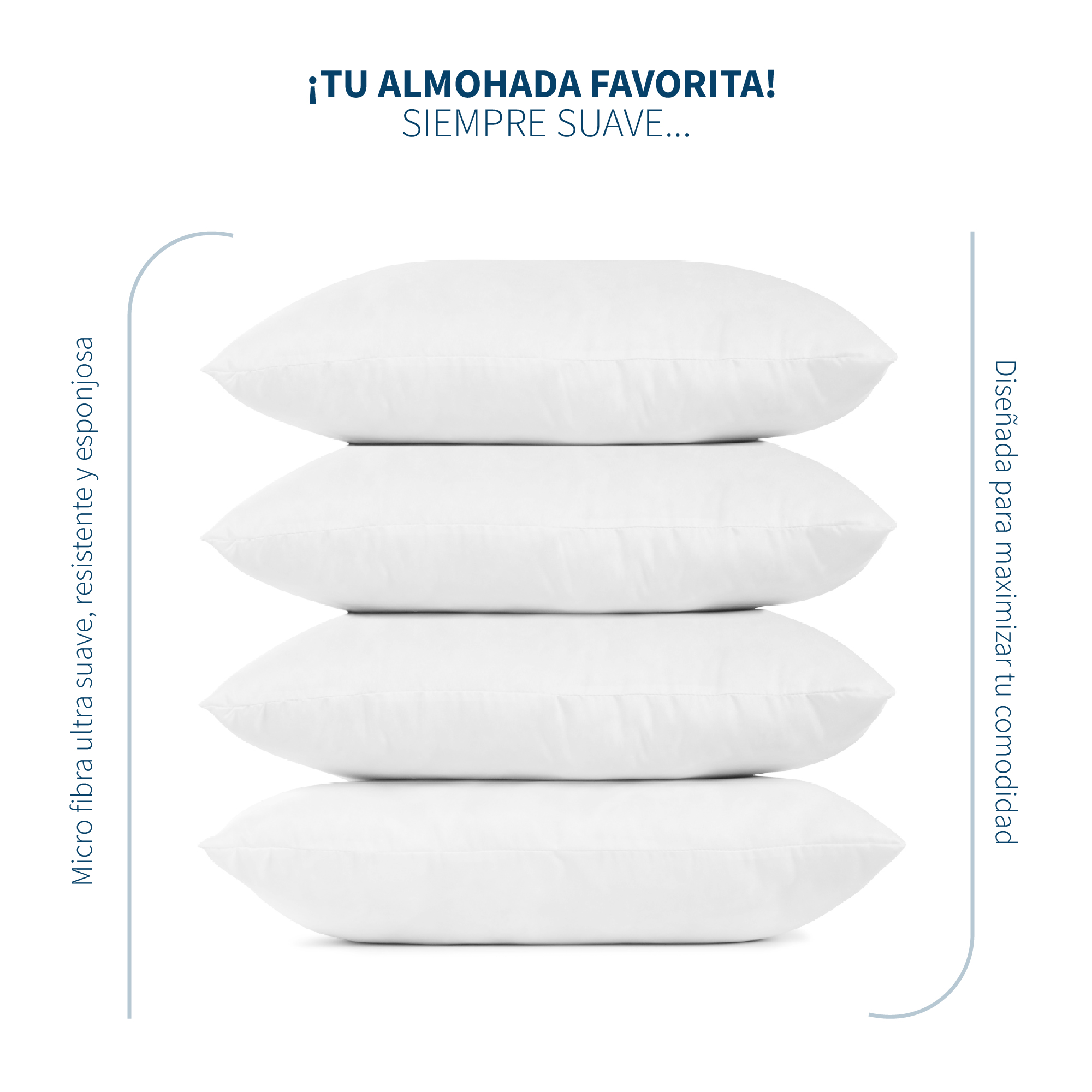 Foto 5 pulgar | Set 8 Almohadas Tesso Home Softessentials King Size