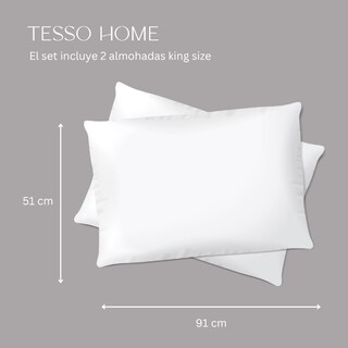 Foto 8 | Set 8 Almohadas Tesso Home Softessentials King Size
