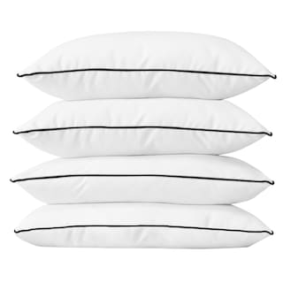 Foto 1 | Set 4 Almohadas Tesso Home Con Bies Negro King Size