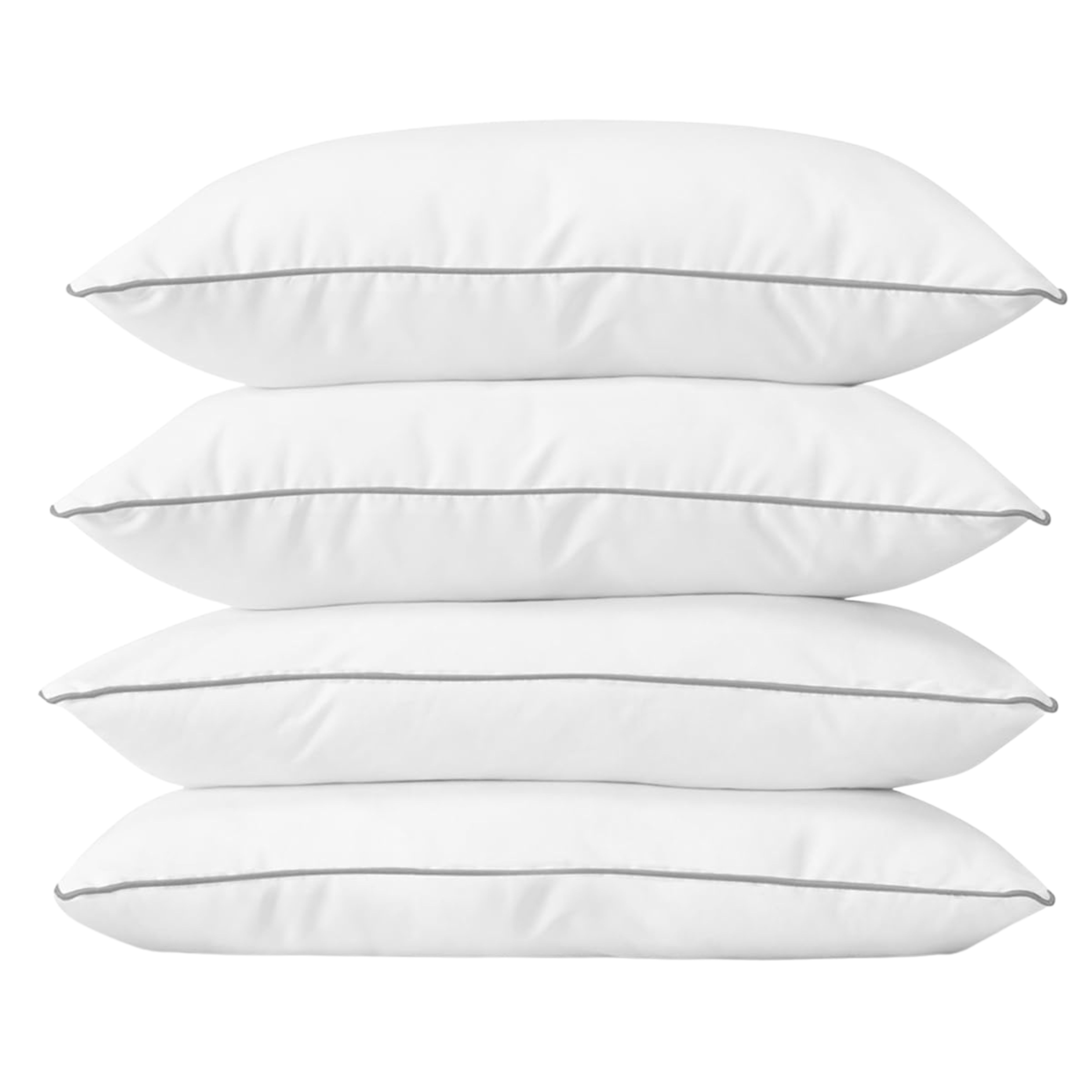 Foto 2 pulgar | Set 4 Almohadas Tesso Home Con Bies Gris King Size