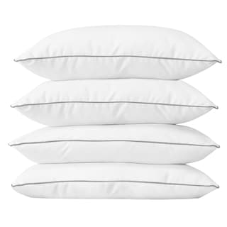 Foto 1 | Set 4 Almohadas Tesso Home Con Bies Gris King Size