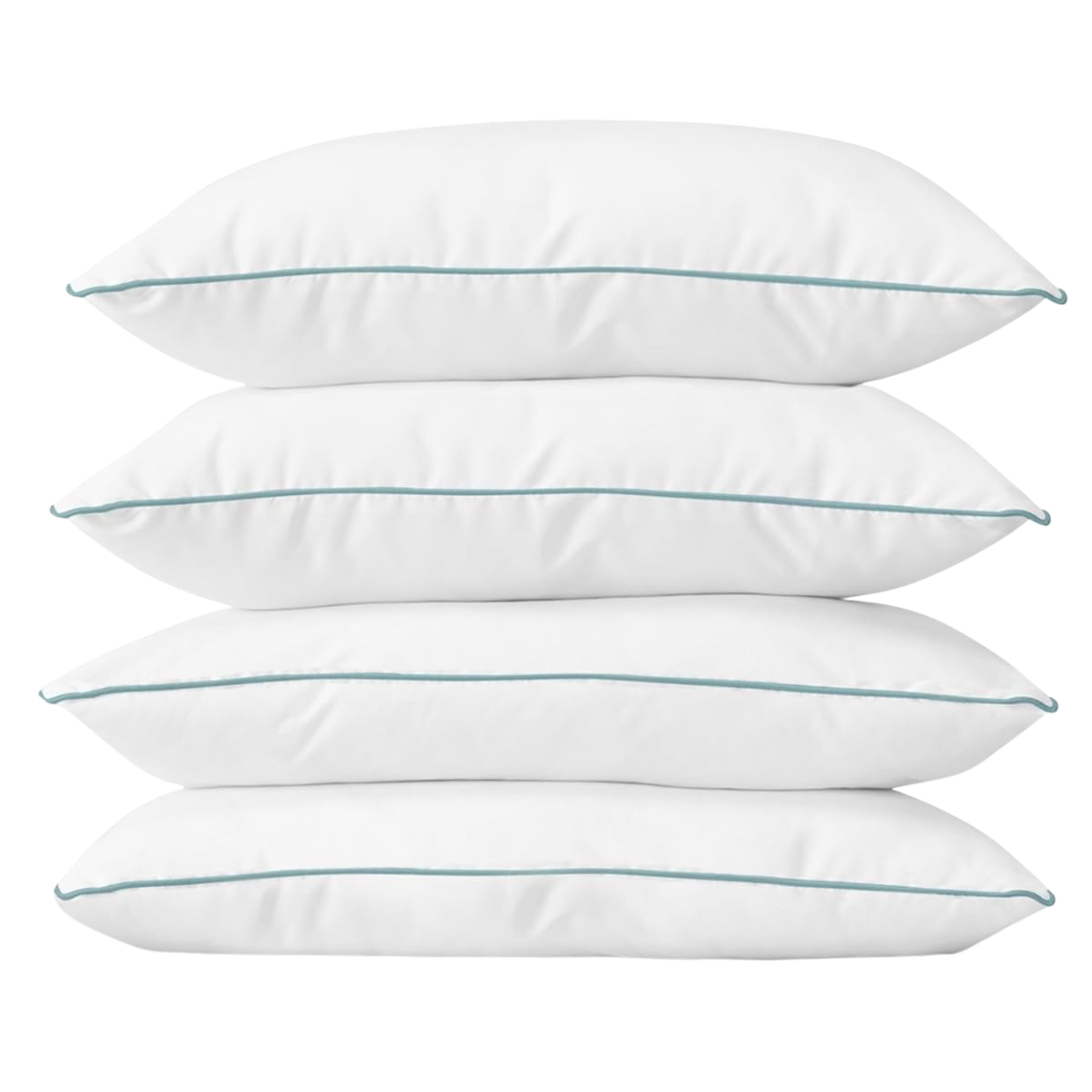Foto 1 | Set 4 Almohadas Tesso Home Con Bies Azul Estándar