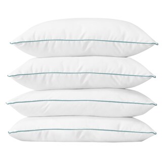 Foto 1 | Set 4 Almohadas Tesso Home Con Bies Azul Estándar