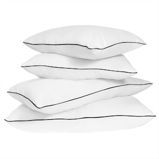 Foto 1 | Pack Almohadas 2 Estándar Y 2 King Size Tesso Home Con Bies Azul