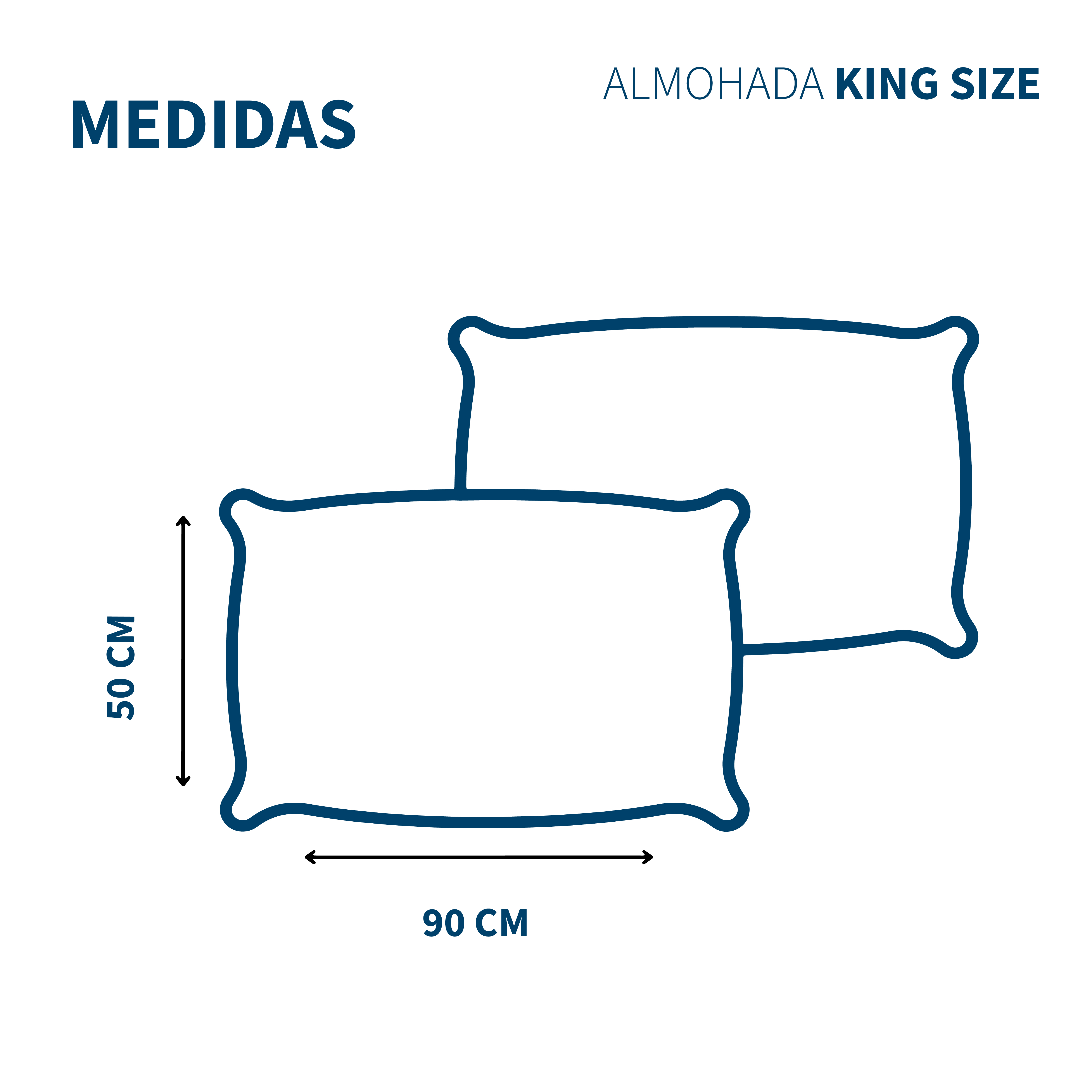 Foto 5 | Pack 2 Almohadas King Size Tesso Home Con Fundas.