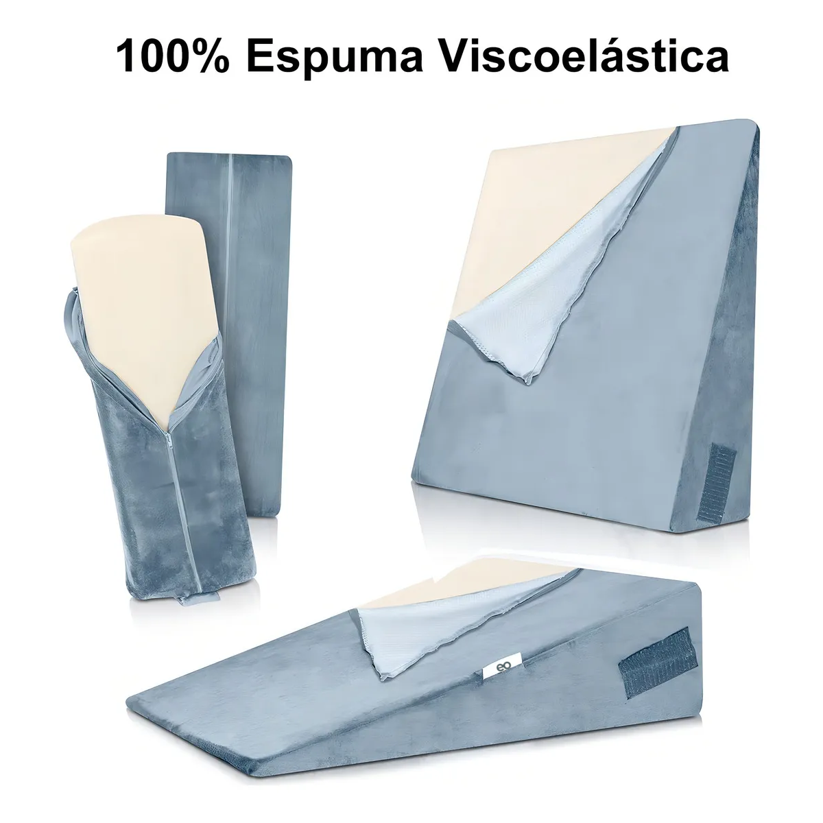 Foto 3 pulgar | Juego De 4 Almohadas Ajustables De Cuña Para Cama Eo Safe Imports Esi-20397 Gris