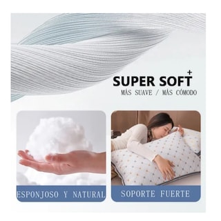 Foto 4 | Paquete De Dos Almohadas De Cama Con Relleno Larga Eo Safe Imports Esi-20393 Blanco
