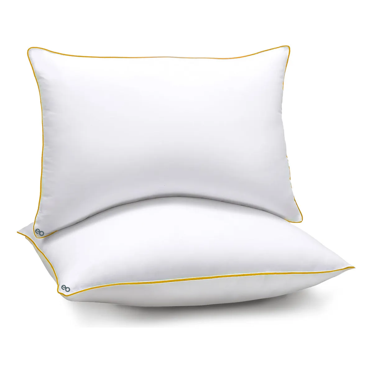 Foto 1 | Almohada  Marco Oro 2 Pack Estándar Relleno Semi Firme Media Con Cremallera  Eo Safe Imports Esi-20390 Blanco