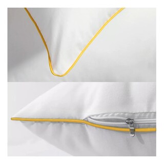Foto 2 | Almohada Marco Oro 2 Pack Estándar Relleno Semi Firme Media Con Cremallera Eo Safe Imports Esi-20390 Blanco