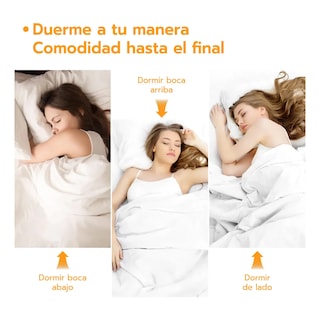 Foto 3 | Almohada Marco Oro 2 Pack Estándar Relleno Semi Firme Media Con Cremallera Eo Safe Imports Esi-20390 Blanco