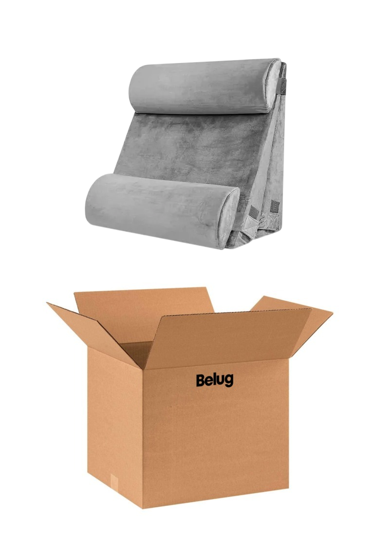 Foto 2 pulgar | Juego De 4 Almohadas Ajustables De Cuña Para Cama  Gris Claro