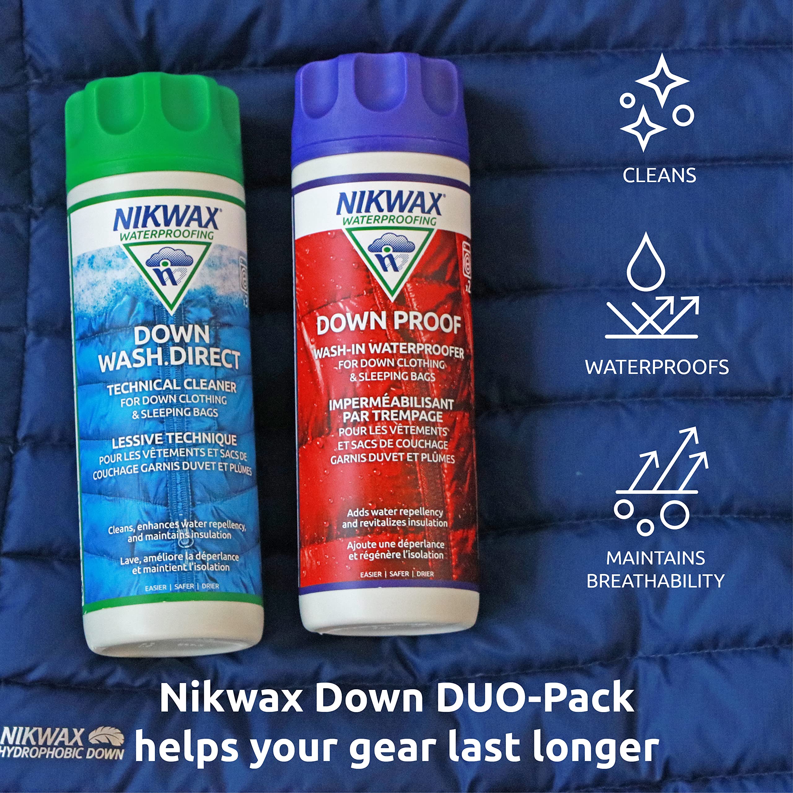 Foto 4 pulgar | Paquete Duo-pack Nikwax Down De 300 Ml Para Limpieza E Impermeabilización - Venta Internacional.
