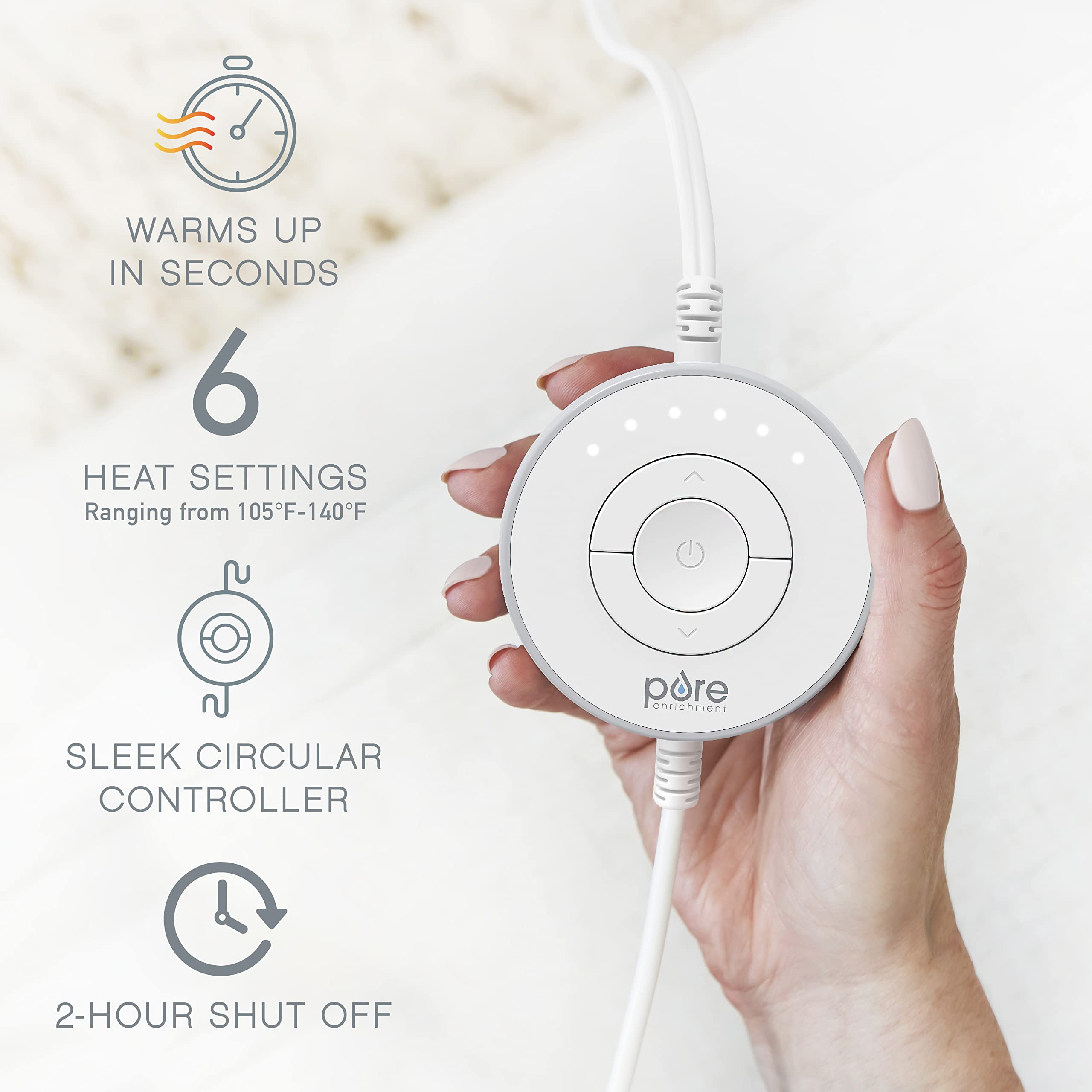 Foto 4 pulgar | Almohadilla Térmica Pure Enrichment Pureradiance Ultra-wide Luxury - Venta Internacional.