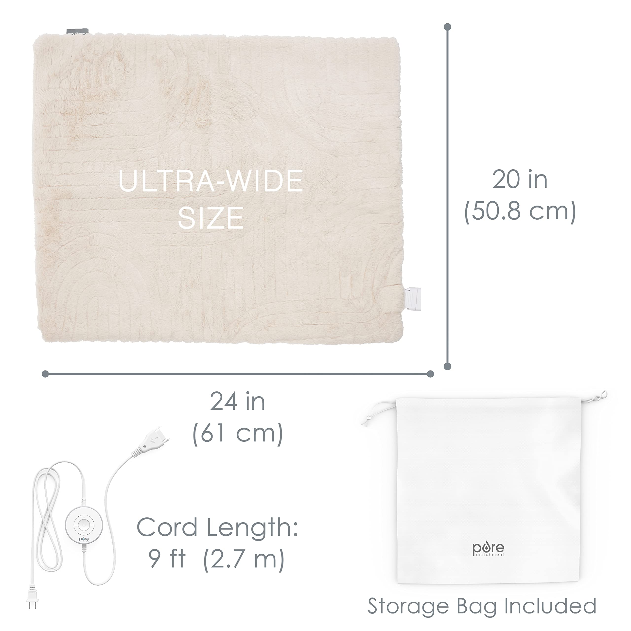 Foto 7 pulgar | Almohadilla Térmica Pure Enrichment Pureradiance Ultra-wide Luxury - Venta Internacional.