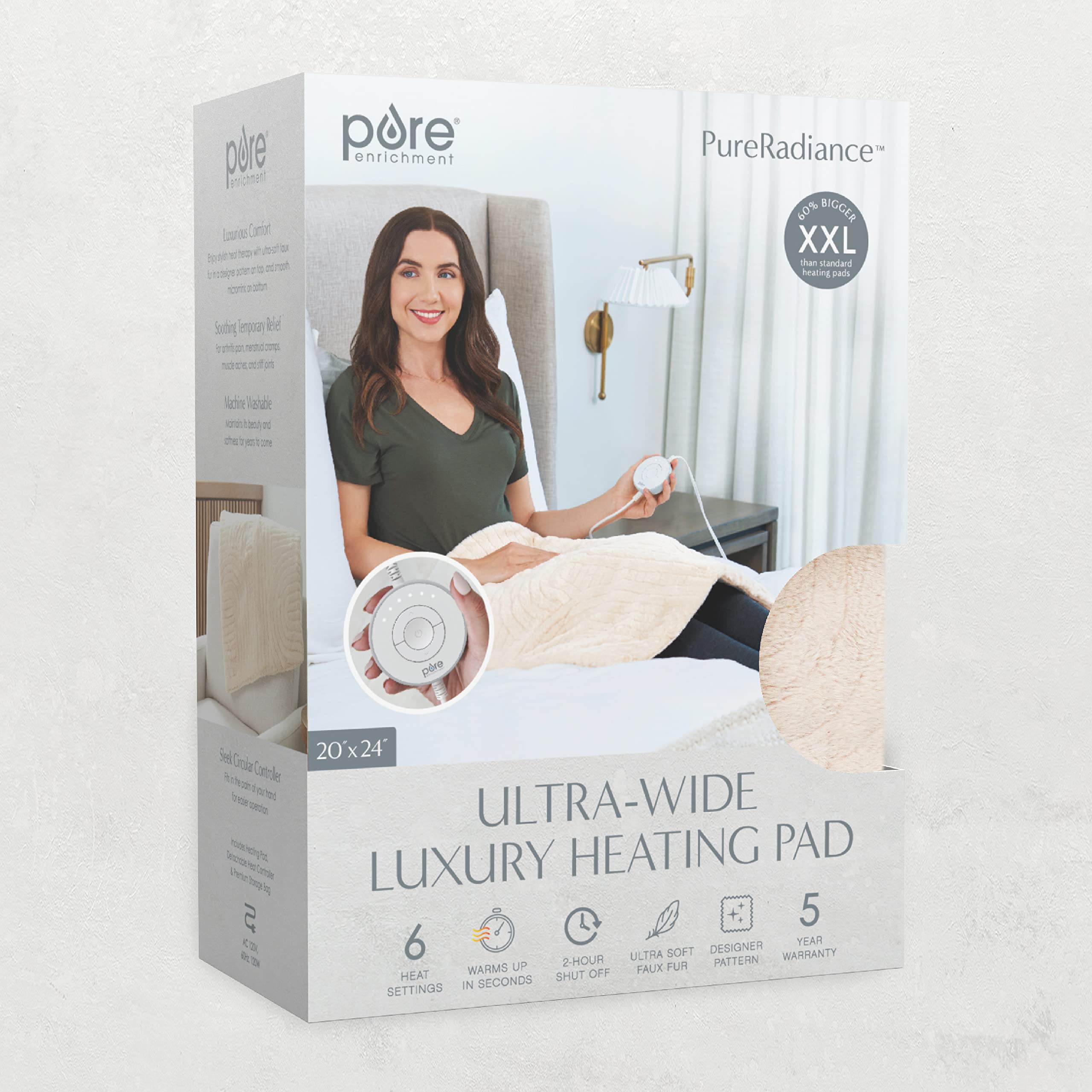 Foto 8 pulgar | Almohadilla Térmica Pure Enrichment Pureradiance Ultra-wide Luxury - Venta Internacional.