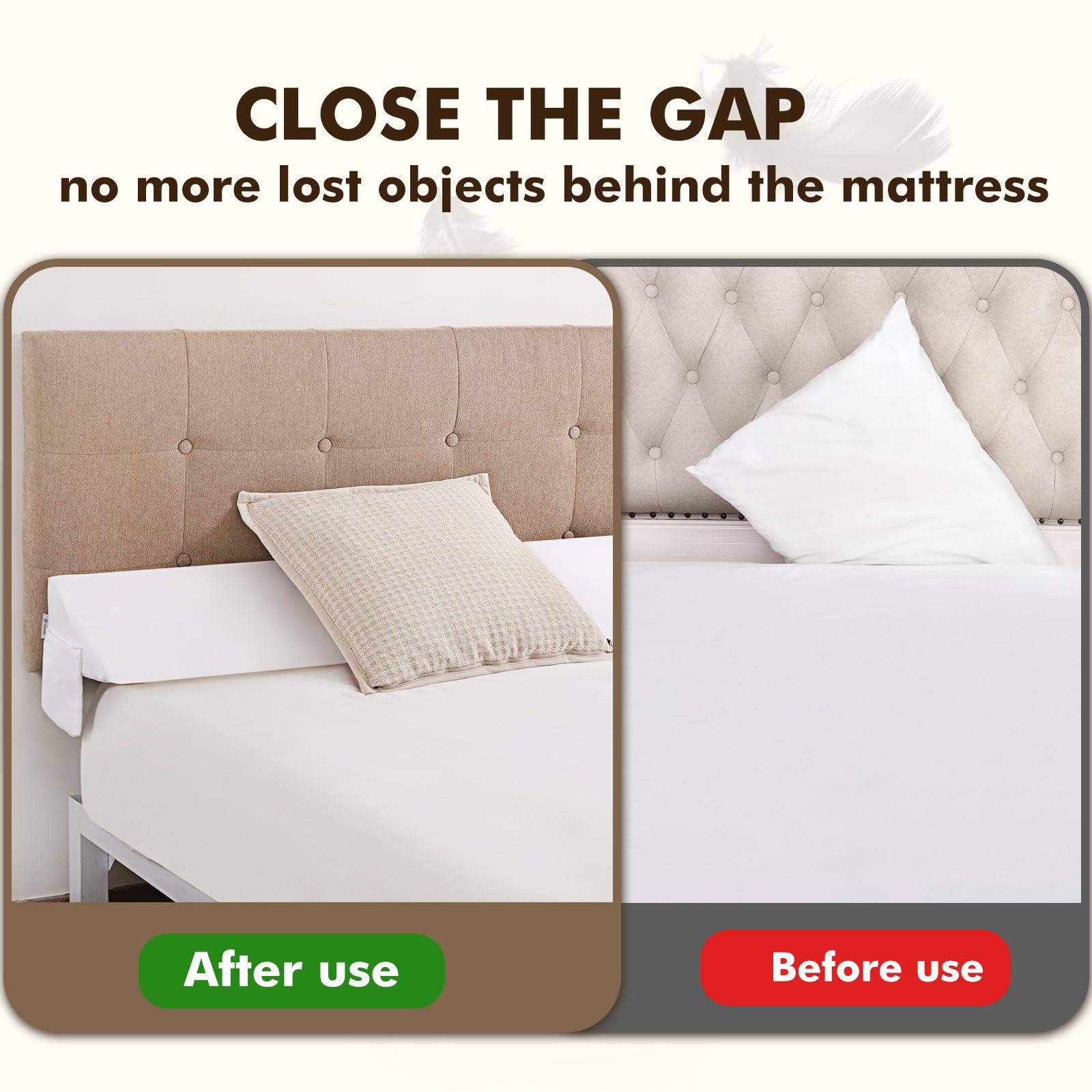 Foto 2 | Cama Queen Size Vekkia Wedge Pillow Para Cabecero Gap  Color Blanco - Venta Internacional.
