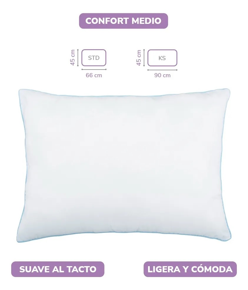 Foto 3 pulgar | Almohada America Home Microfibra Relax Tamaño Estándar Súper Confort