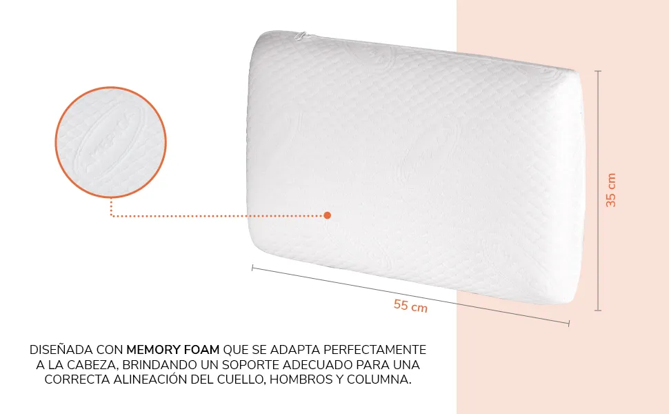 Foto 3 pulgar | Almohada America Home Memory Estándar Memory Foam Tecnología Adaptive Confort Medio