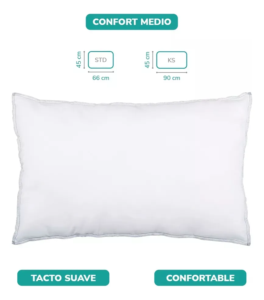 Foto 3 pulgar | Almohada America Home Microfibra Viena Estándar Hipoalergénica