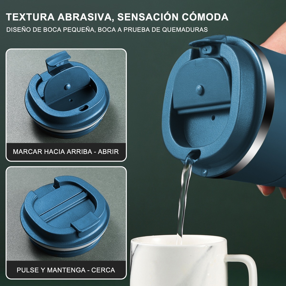 Foto 4 pulgar | Taza de Café Acero Inoxidable 510ml Funbu color Azul Oscuro