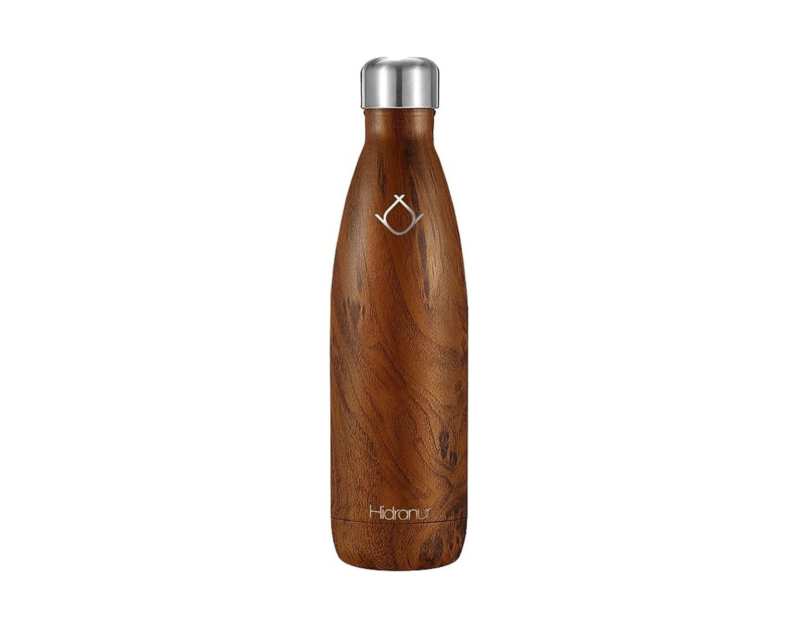 Termo De Acero Inoxidable Hidranur Con Doble Aislamiento Térmico Y Tapa Hermética Antifugas Color Madera Con Cep