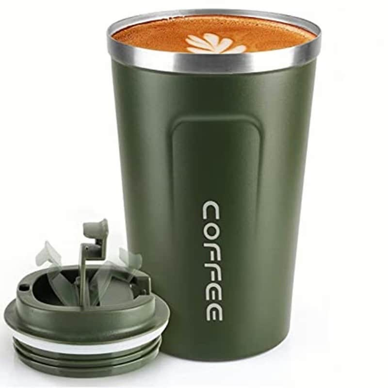 Taza de Café Mr. Coffee 2022 color Verde de Acero Inoxidable Botella Termo Vacío 510 ML $199