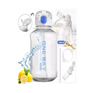 Foto 2 | Botella de Agua Deportiva Portatil Gran Capacida Sin Bpa 1l Transparente BELUG