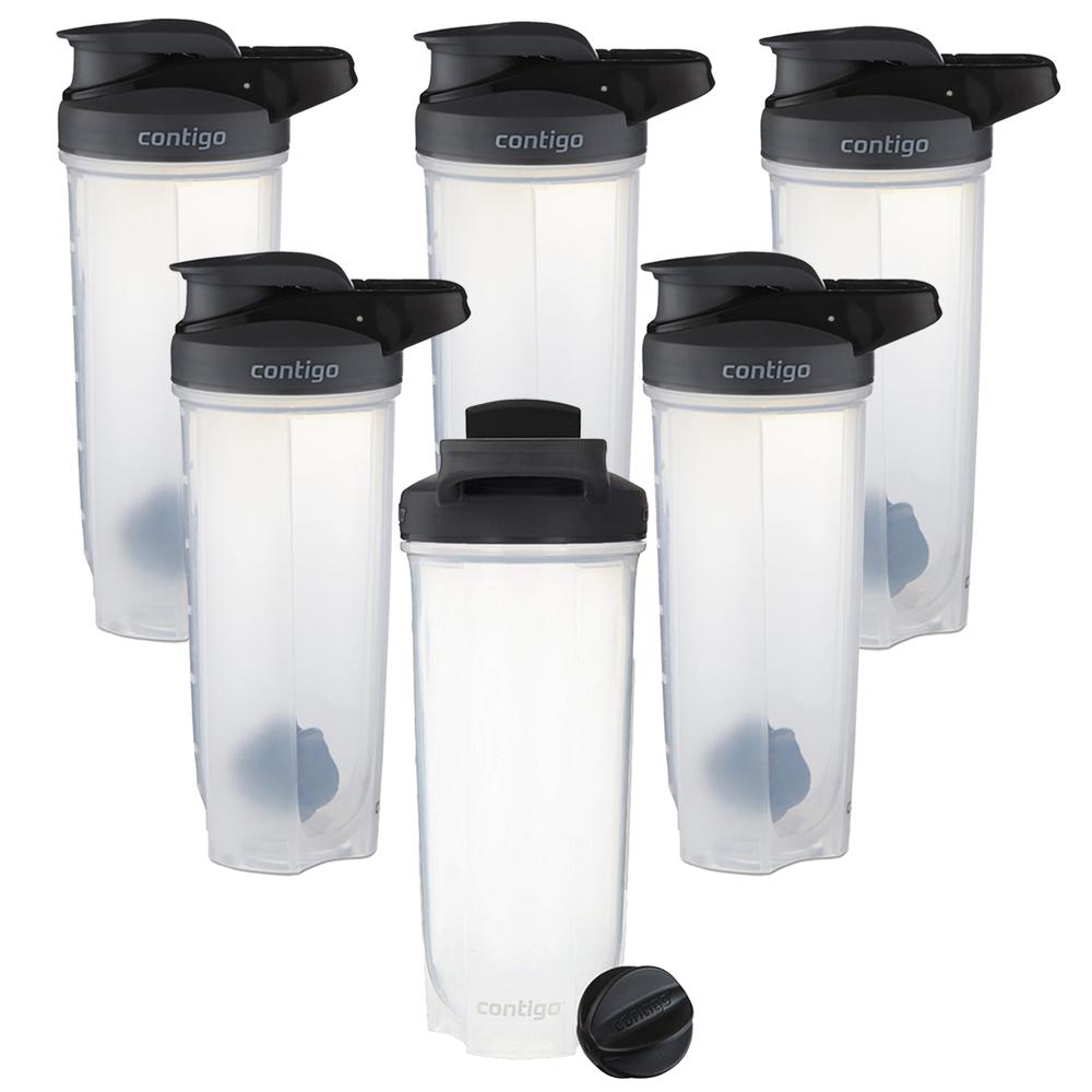 Botella Contigo Shaker Mezcladora Fitness Deporte 6 Piezas