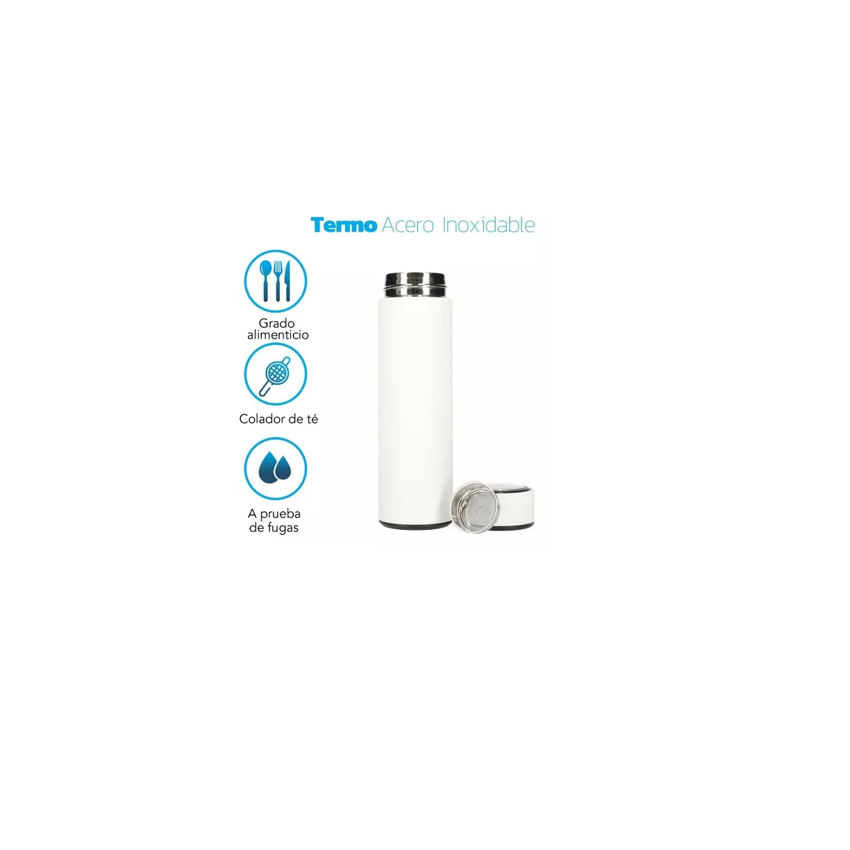 Foto 3 pulgar | Termo Acero Inoxidable 500 Ml Eo Safe Imports Esi-10418 Blanco