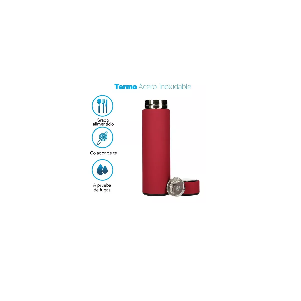 Foto 3 pulgar | Termo Acero Inoxidable 500 Ml Eo Safe Imports Esi-10419 Rojo