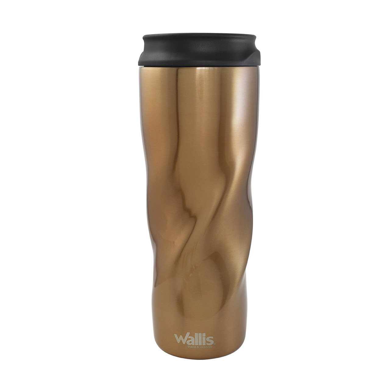 Termo Wallis F2891199 de Acero Inoxidable con Válvula Antiderrames  470 ml color Cobre Metálico