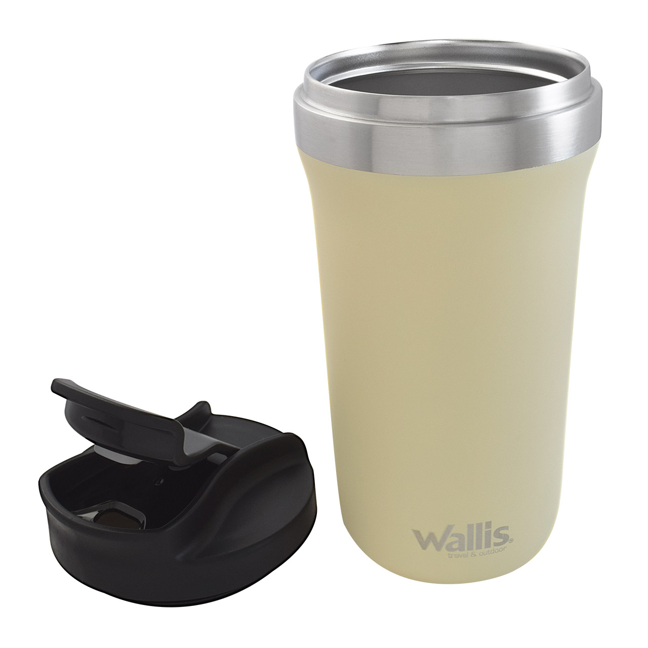 Foto 3 pulgar | Vaso Termico Wallis Acero Inoxidable con Tapa Rosca 470 Ml Arena Mate