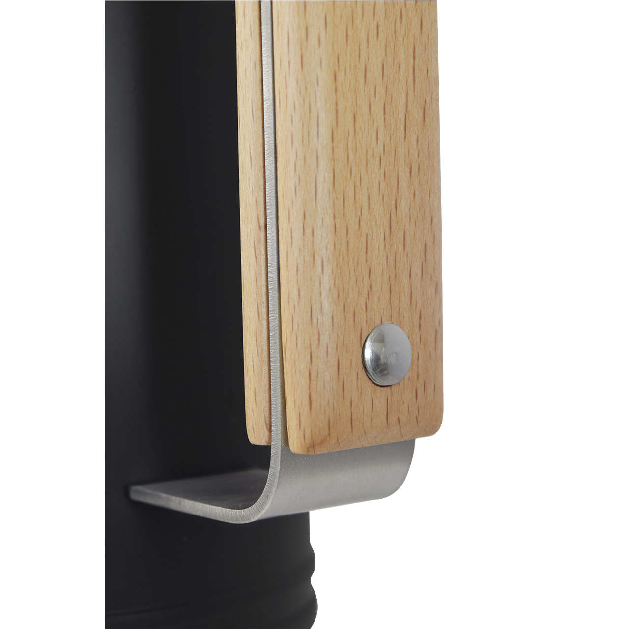 Foto 5 pulgar | Termo Wallis Acero Inoxidable 1100 Ml Negro Mate con Detalles en Madera