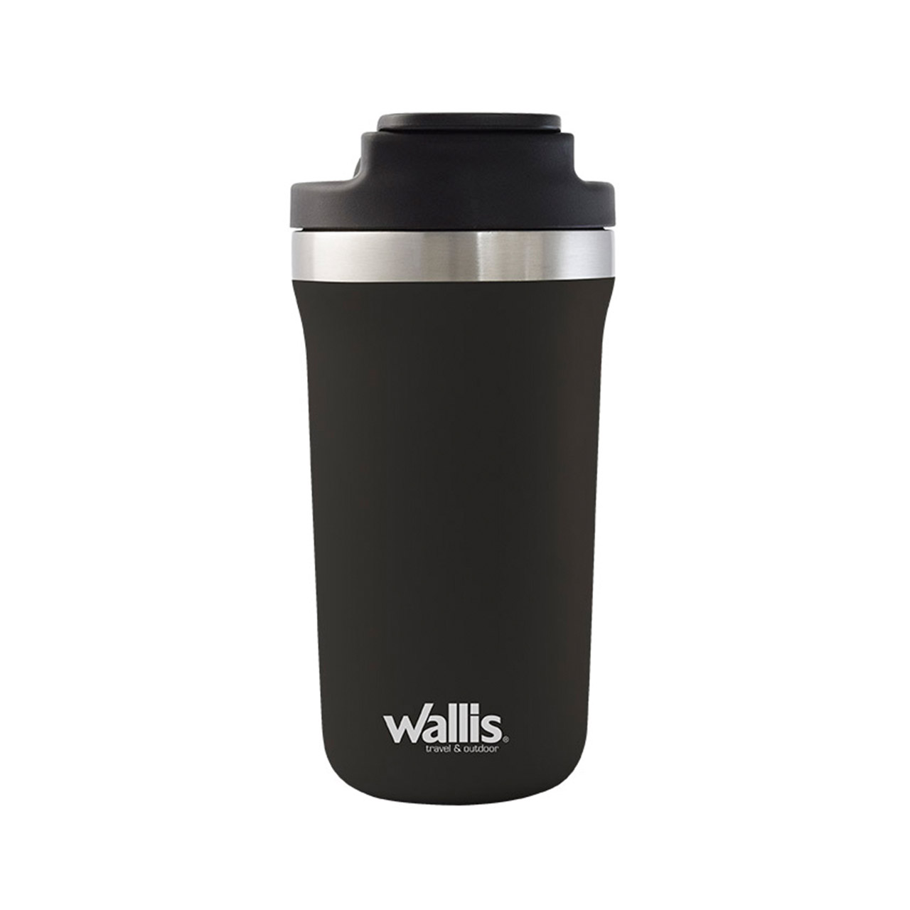 Termo Wallis Acero Inoxidable con Tapa Rosca 470 Ml Negro Mate