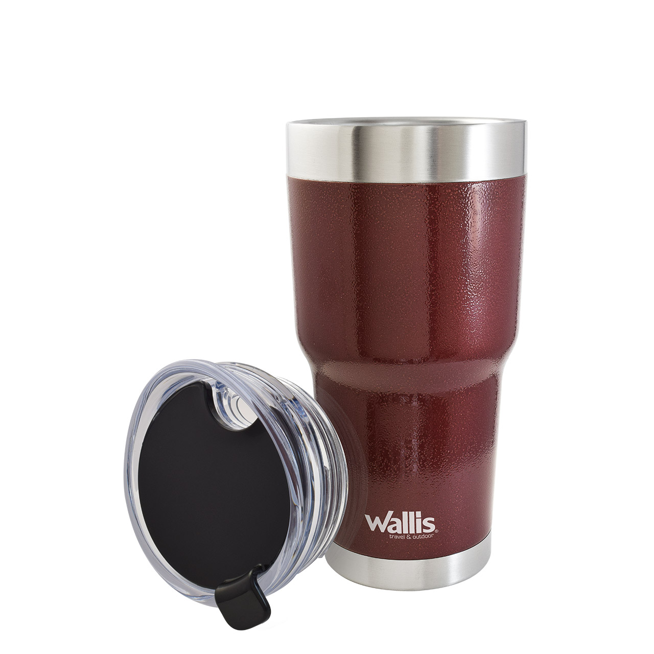 Foto 3 pulgar | Termo Wallis Acero Inoxidable con Protector Antideslizante 700 Ml Tinto