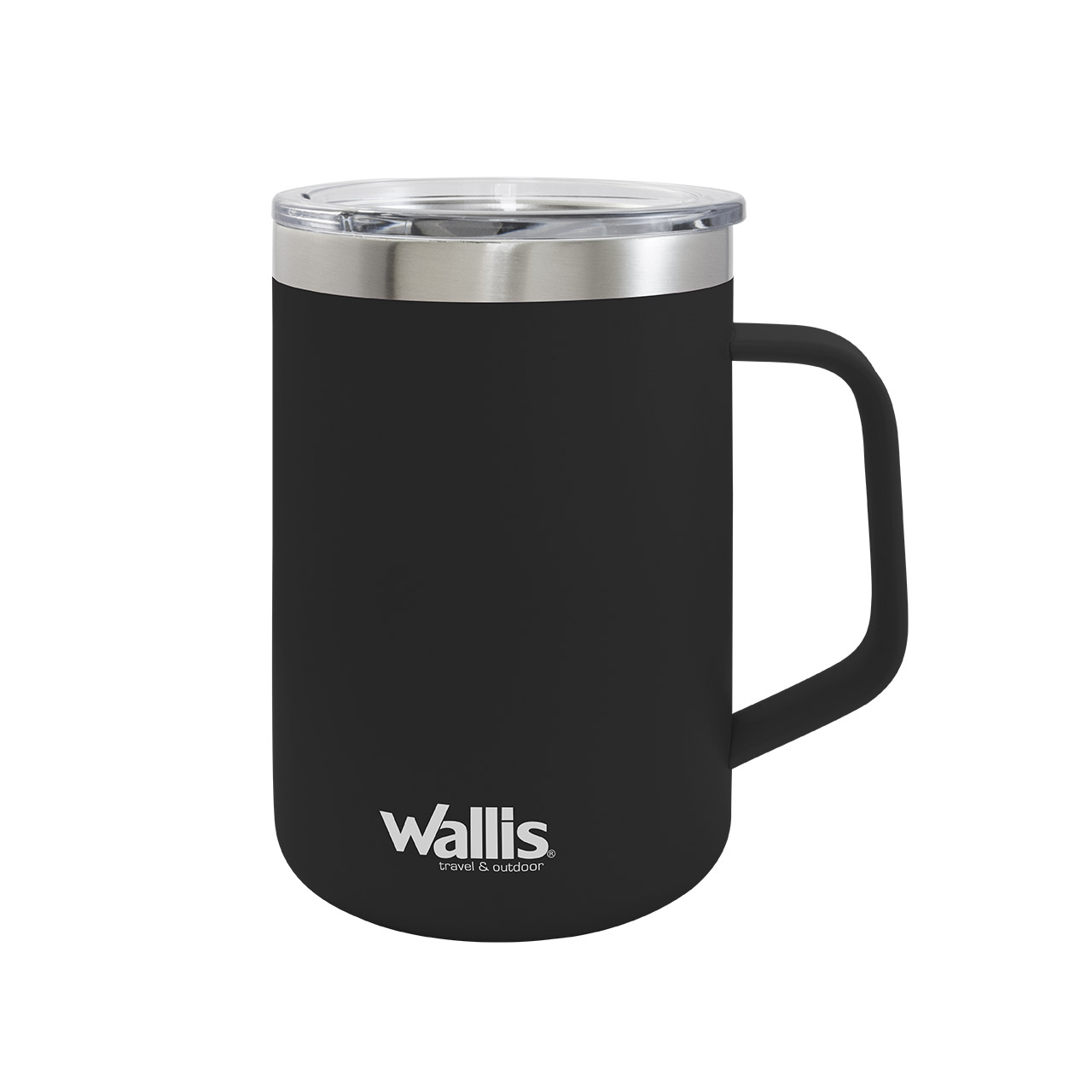 Foto 2 pulgar | Taza Térmica Wallis con Protector Deslizante 420 Ml Negro Mate