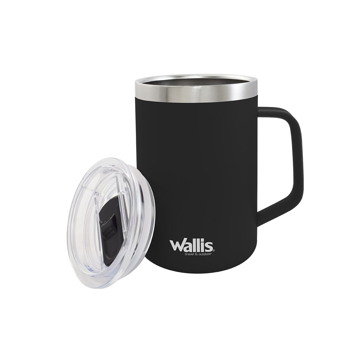 Foto 3 pulgar | Taza Térmica Wallis con Protector Deslizante 420 Ml Negro Mate