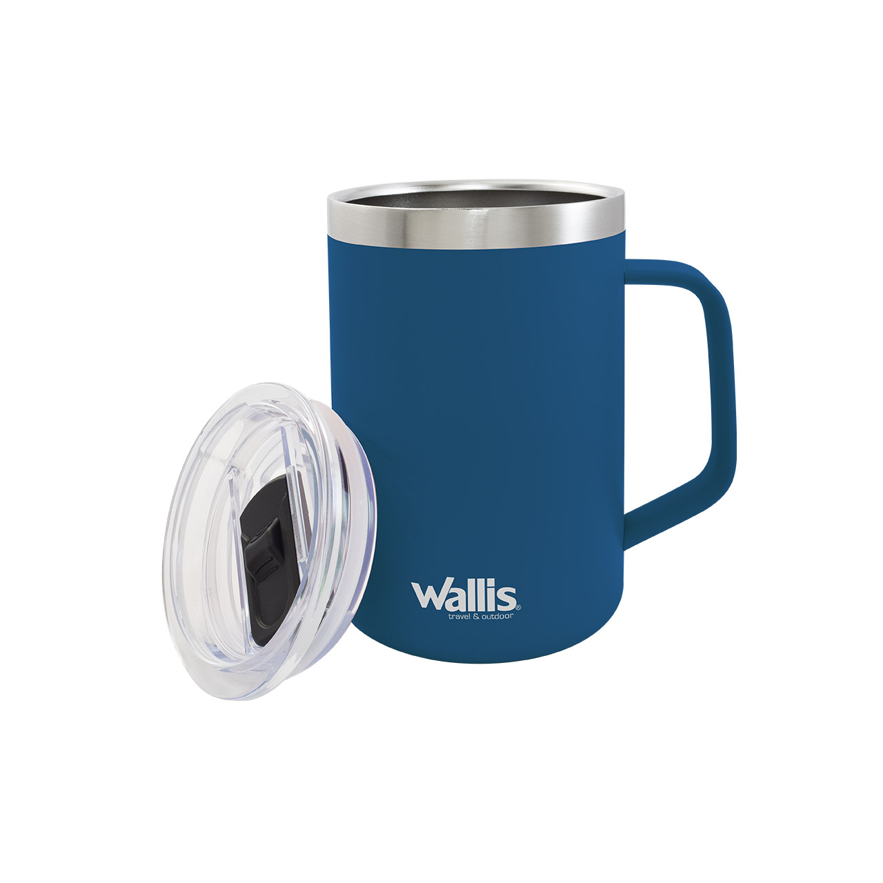 Foto 3 pulgar | Taza Térmica Wallis con Protector Deslizante 420 Ml Azul Índigo Mate