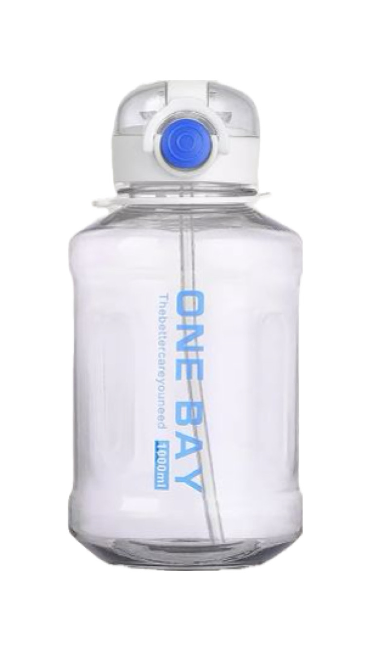 Botella De Agua Deportiva Tranasparente 1l