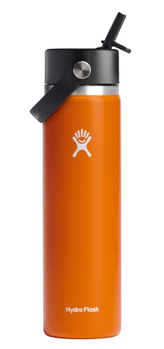 Foto 2 pulgar | Venta Internacional-Botella de Agua Hydro Flask Naranja de Acero Inoxidable 700 Ml