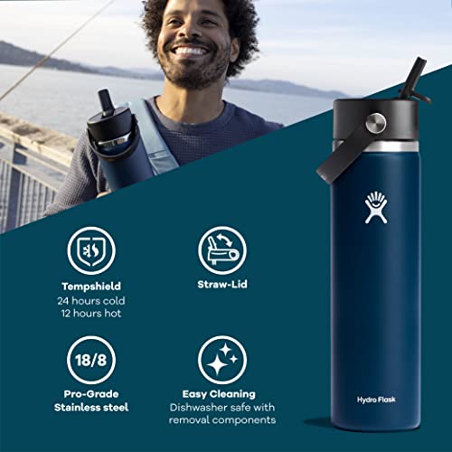 Foto 4 pulgar | Venta Internacional - Botella de Agua Hydro Flask Boca Ancha 700 ml con Tapa Flexible Gris