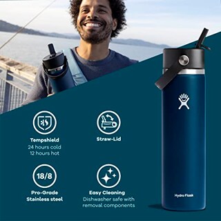 Foto 3 | Venta Internacional - Botella de Agua Hydro Flask Boca Ancha 700 ml con Tapa Flexible Gris