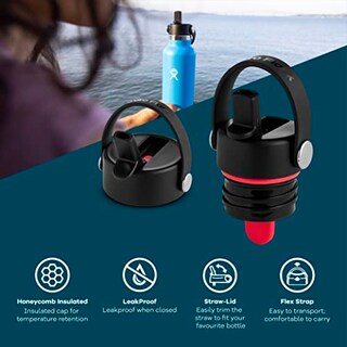Foto 4 | Venta Internacional - Botella de Agua Hydro Flask Boca Ancha 700 ml con Tapa Flexible Gris