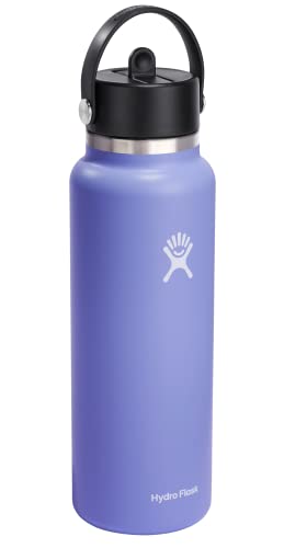 Foto 3 pulgar | Venta Internacional - Botella de Agua Hydro Flask Boca Ancha, 1,2 l con Tapa de Pajita Flexible