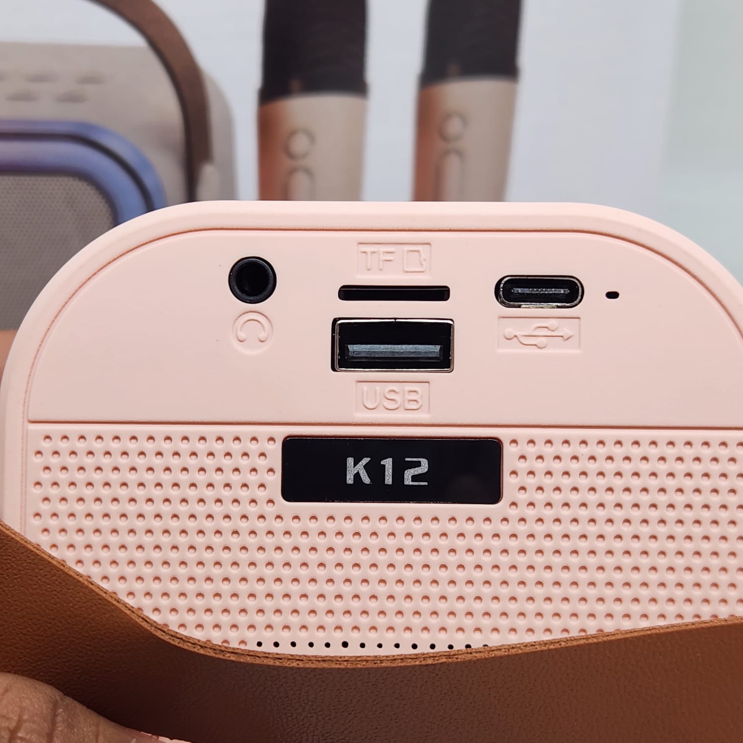 Foto 5 pulgar | Bocina Karaoke con 2 Micrófonos Portátil Bluetooth Inalámbrico 