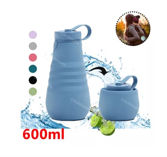 Foto 4 pulgar | Botella Plegable Wünd Azul 600 ml