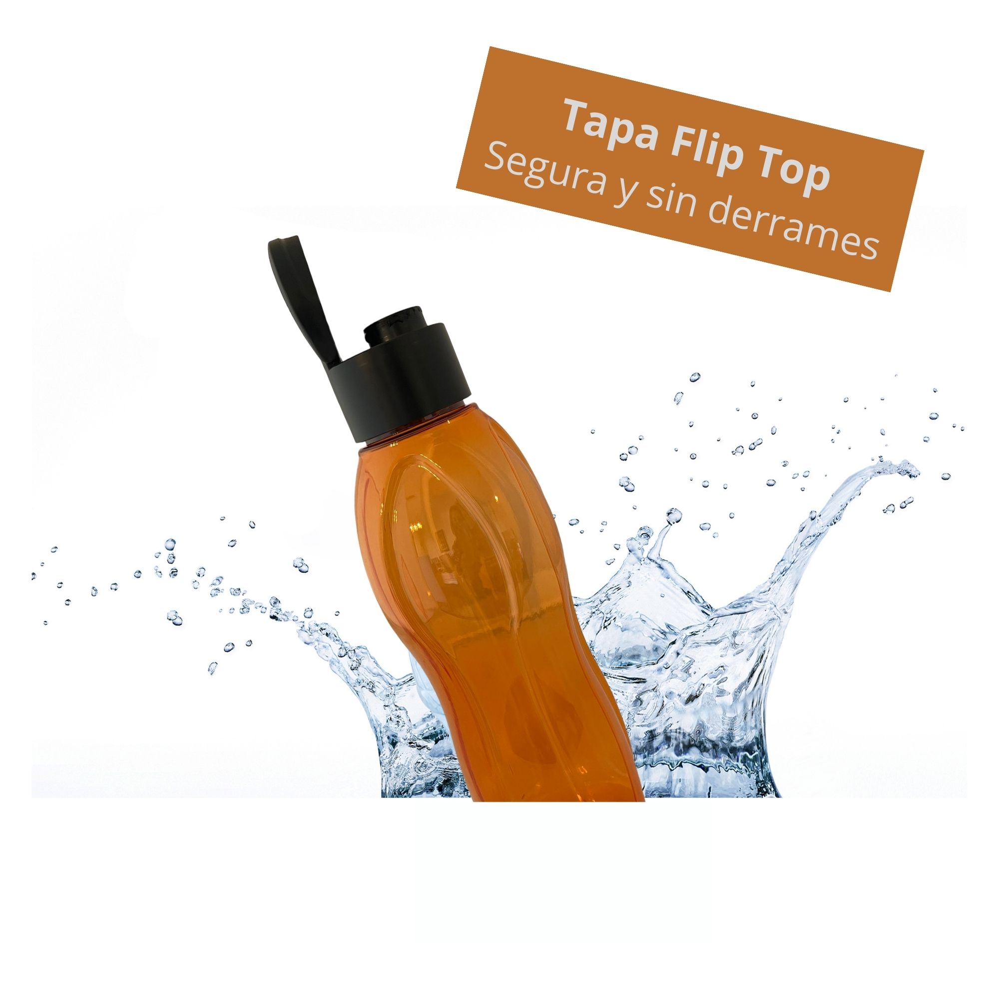 Foto 5 pulgar | Botella De Agua D. El Alquimista De 1 Litro, Diseño Moderno Color Naranja.  - Ideal Para Deportes Y Actividades A